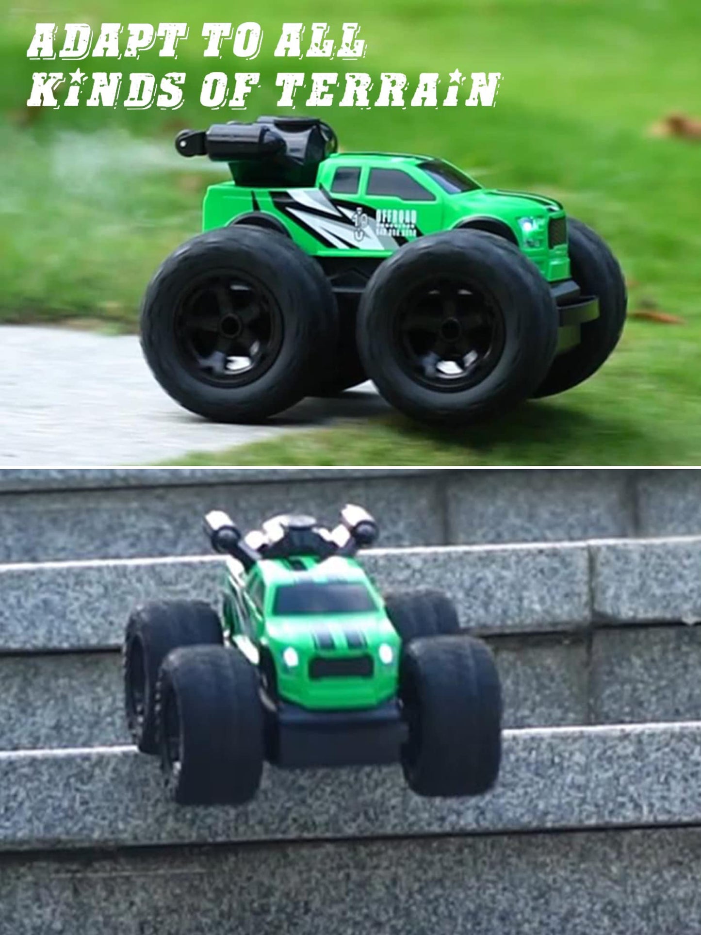 RC Stunt Car, RC Monster Trucks 4x4 Offroad, 4WD 360 Flips Rotating Car Toys for Boys and Girls, Toddler Remote Control Car with