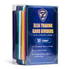 Zlca Trading Card Dividers With Tabs 2.75 X 3.76 Inch (50, Corlorful)