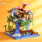 Caximsy Cherry Blossom Bonsai Tree House Building Block Sets 3320Pcs Chinese Architecture Of Peach Blossom Micro Mini Building S
