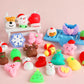 KINGYAO Squishy Fidget Toys, Mini Mochi Squishies 24 Pcs Party Christmas Mochi Favors for Kids Kawaii Snow Man Squishy Stress Re