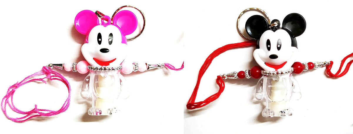 Vrinde Rakhi Set (Two Mickey Light Rakhi)