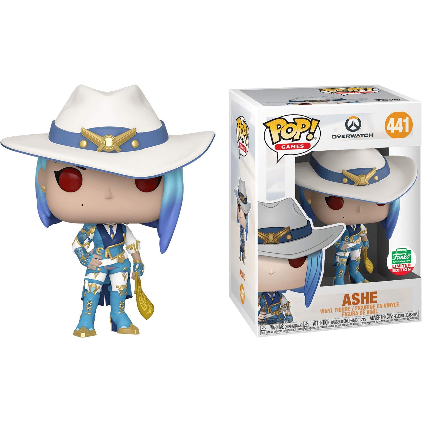 Ashe (Funk O-Shop Exc): Funk O Pop! Games Vinyl Figure Bundle With 1 Compatible  'Toysdiva ' Graphic Protector (441 - 44782 - B)