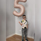 Light Brown 5 Balloon, Tan Number Balloons 40 Inch, Beige 5Th Birthday Balloon Decorations, Light Brown Party Supplies, 5 Number