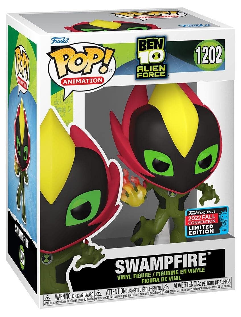 Funko Pop! Ben 10 Swampfire Vinyl Figure - Fall 2022 Exclusive, Green, Model FUN67043