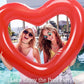 HeySplash Pool Floats  mature-themed Size Heart Inflatable Pool Floatie for Bachelorette Party  Swim Tube Rings  River Lake Beach Floaty  Wedding Bride Valentine Decor  Fun Toy Raft Lounge for Kids  Red