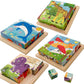 Cube Puzzle With Storage Tray,Toddler Kids Puzzles Ages 3 4 5 6,Educational Learning Montessori Toys For 3 4 5 Year Old,Puzzles