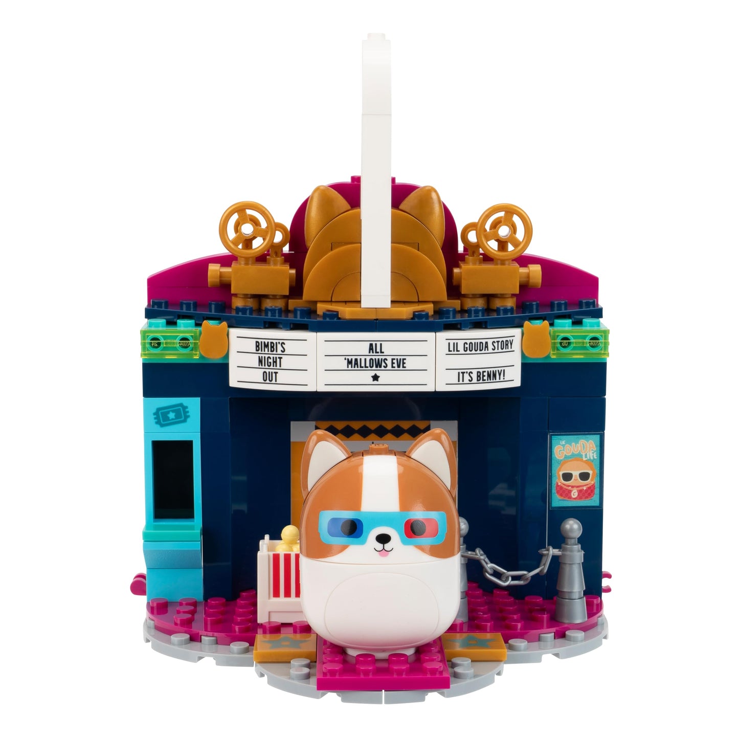 BLDR Squishmallows Reginald Corgi Building Set - Plastic, Multicolor, One Size, Model CNS0093, for Ages 8+