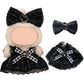 17cm Doll Clothes Set  enhanced Jeans & Knitted Sweater Outfit for 17cm 15cm Dolls  Cute Dress Up Fashion  No Doll Included (Black Dress  17cm/15cm)