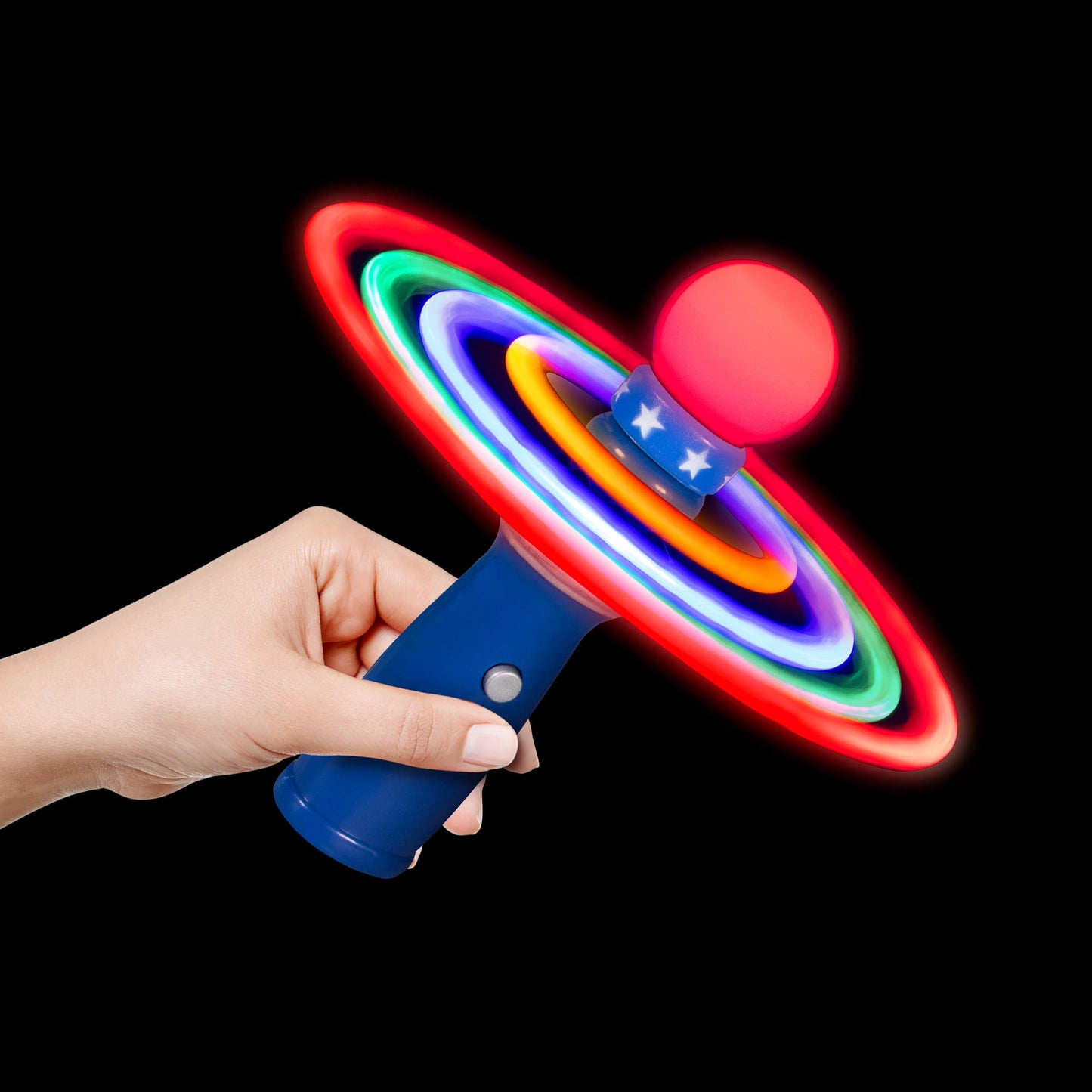 Windy City Novelties Hand-Held Led Light Up Galaxy Spinner - Colorful Flashing Lights For Parties, Events, And Fun