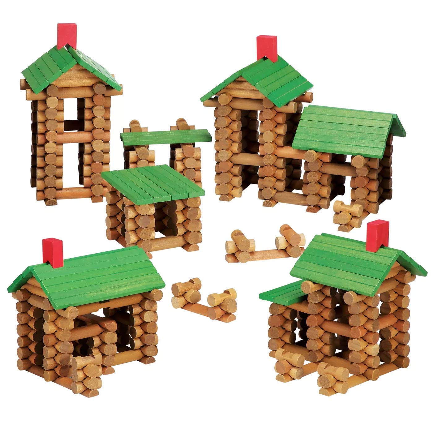 Maxim Enterprise Tumble Tree Timbers Wood Building Set - 450 Pieces, Educational STEM Toy, Brown, Model 53036