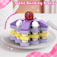 Uiseba Valentines Day Gifts For Kids Classroom/School,24Pcs Dessert Building Blocks And Valentines Cards,Toys For 3+ Years Old G