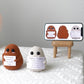 Dicha Positive Potato- Cute And Funny Emotional Support Gift For Friends Party Decoration Encouragement-Handmade Crochet Animals With Card Spreading Joy-Beige