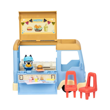 Bluey Lets Play Chef Food Truck Playset  Convertible Food Truck Toy with 3  Articulated Apron Figure  Play Restaurant for Kids of Ages 3+