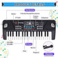 M Sanmersen Upgraded Kids Piano Keyboard 37 Keys With Microphone, Music Toys Birthday Gifts For 3 4 5 6 Year Old Boys Girls, Black
