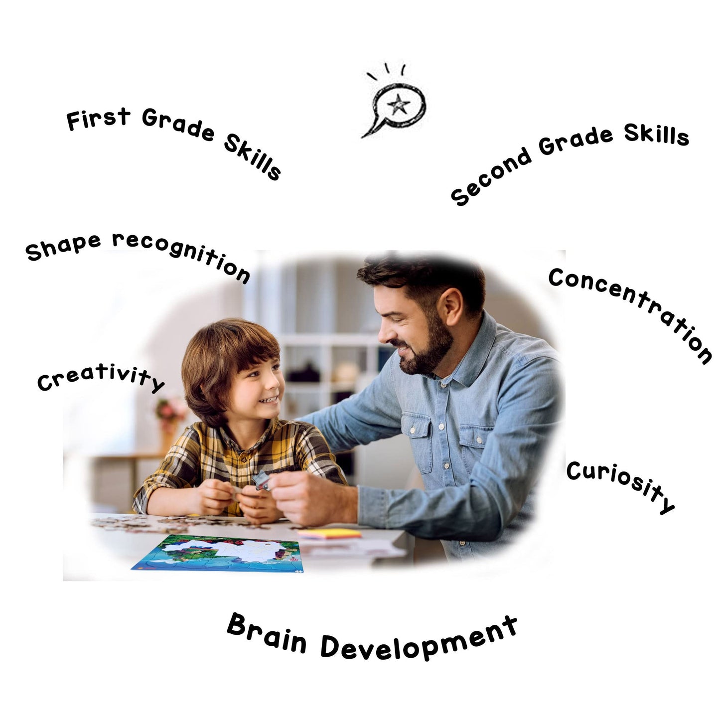 Just Smarty Train Puzzle For Boys And Girls | Train Puzzles For Kids Ages 3-5 | 31 Piece Train Puzzle For Kids | Toddler Train Puzzles Best Gift | Train Toys For Boys 4-7 | Large Pieces Train Puzzle