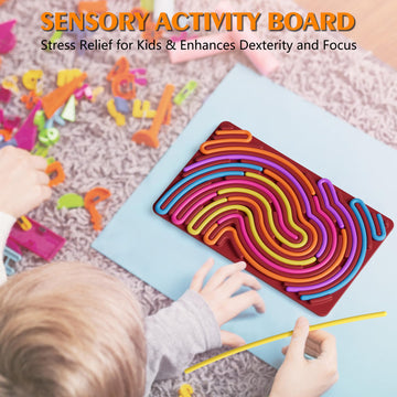 Sensory Fidget Toys For Kids Toddler Boys ,Sensory Activity Board For Stress Anxiety Autistic Adhd, Calm Down Travel Airplane Es