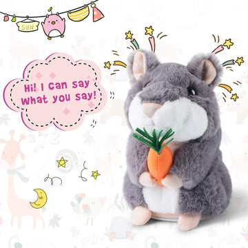 Ayeboovi Toys For Kids Baby Toys Talking Hamster Repeats What You Say Autism Toys Fun Toys Talking Toy Repeating Hamster Toy For