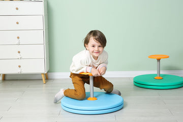 Spinner-X Seated Spinner Sensory Toy, Sit Spinner Sit And Spin Bigger Size And Durable Material For Kids- Ages 3 And Up (Blue) B