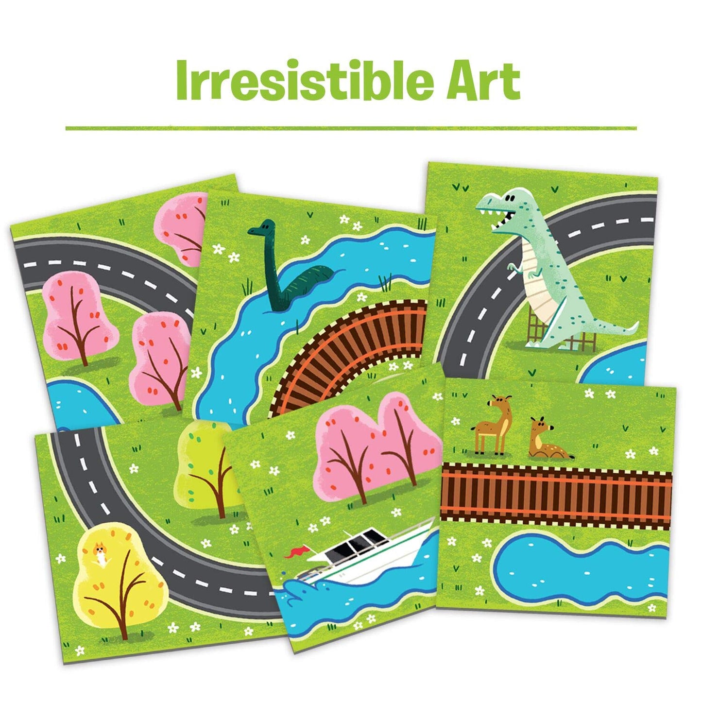 Ravensburger Rivers, Roads and Rails Matching Game - Multicolor, Cardboard, Model 22053, Award-Winning Design for Kids