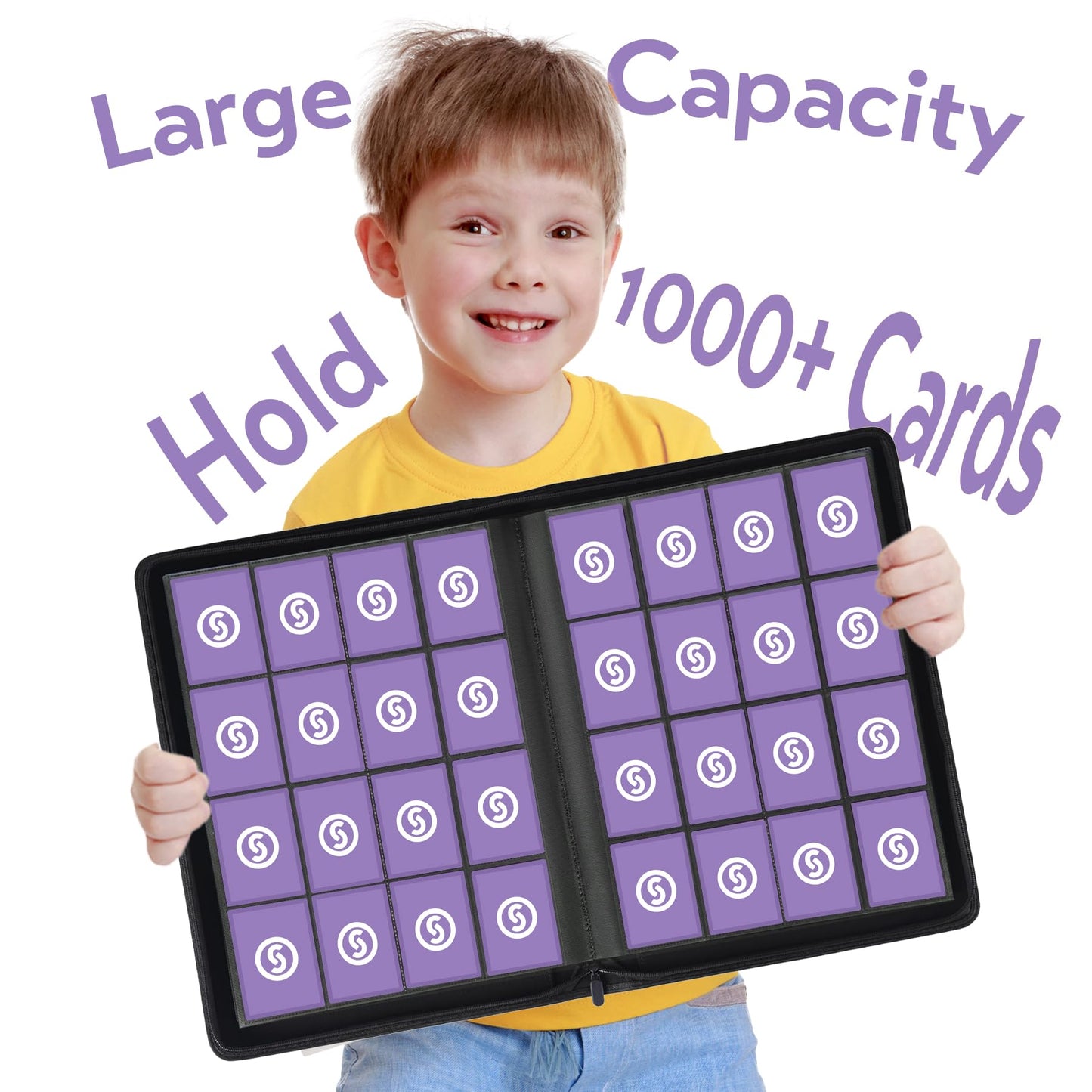 1000+ Pockets Trading Card Binder  enhanced 16 Pocket Card Binder  Ringless Side Loading Collection Album Holder Folders for MTG  TCG  Game Cards & Sports Cards (Grey)