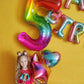 Paticool 40 Inch Rainbow Number Balloon 5, Large Number Foil Balloons Mylar For Girl Boy Birthday Party Celebration Decorations