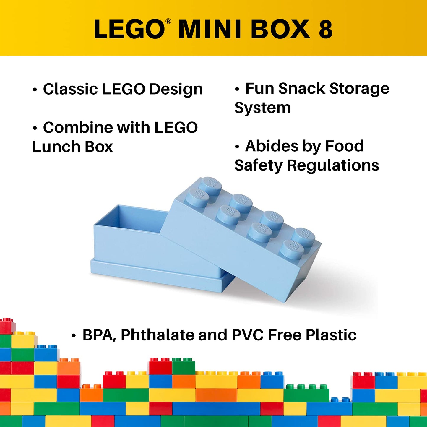 Lego Mini Box 8 Light Royal Blue