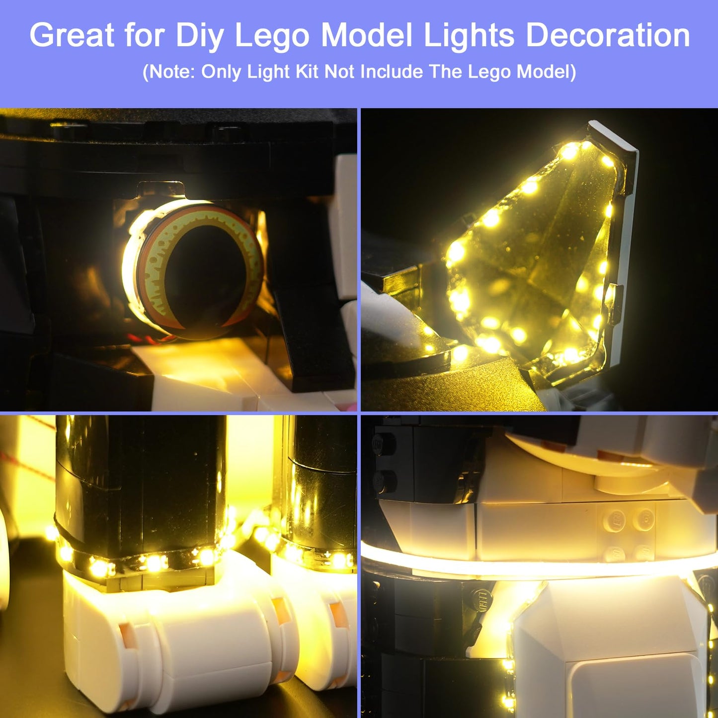 Hilighting Upgraded Led Light Kit Compatible With Lego Tuxedo Cat Building Set, Lights Decoration Compatible With Lego 21349 (Mo