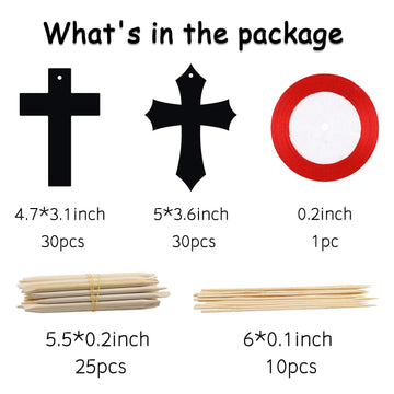 WATINC 60Pcs Scratch Cross Ornaments, Magic Art Color Craft Kit for Kids Scratch Party Favors, Scratch Paper Hanging Tags, Birth