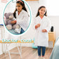 Taiyin 6 Pcs Doctor Coat Costume for Kids Lab Coat Unisex Uniform for Boys Girls Children Nurses Graduation Season Science(XL Si