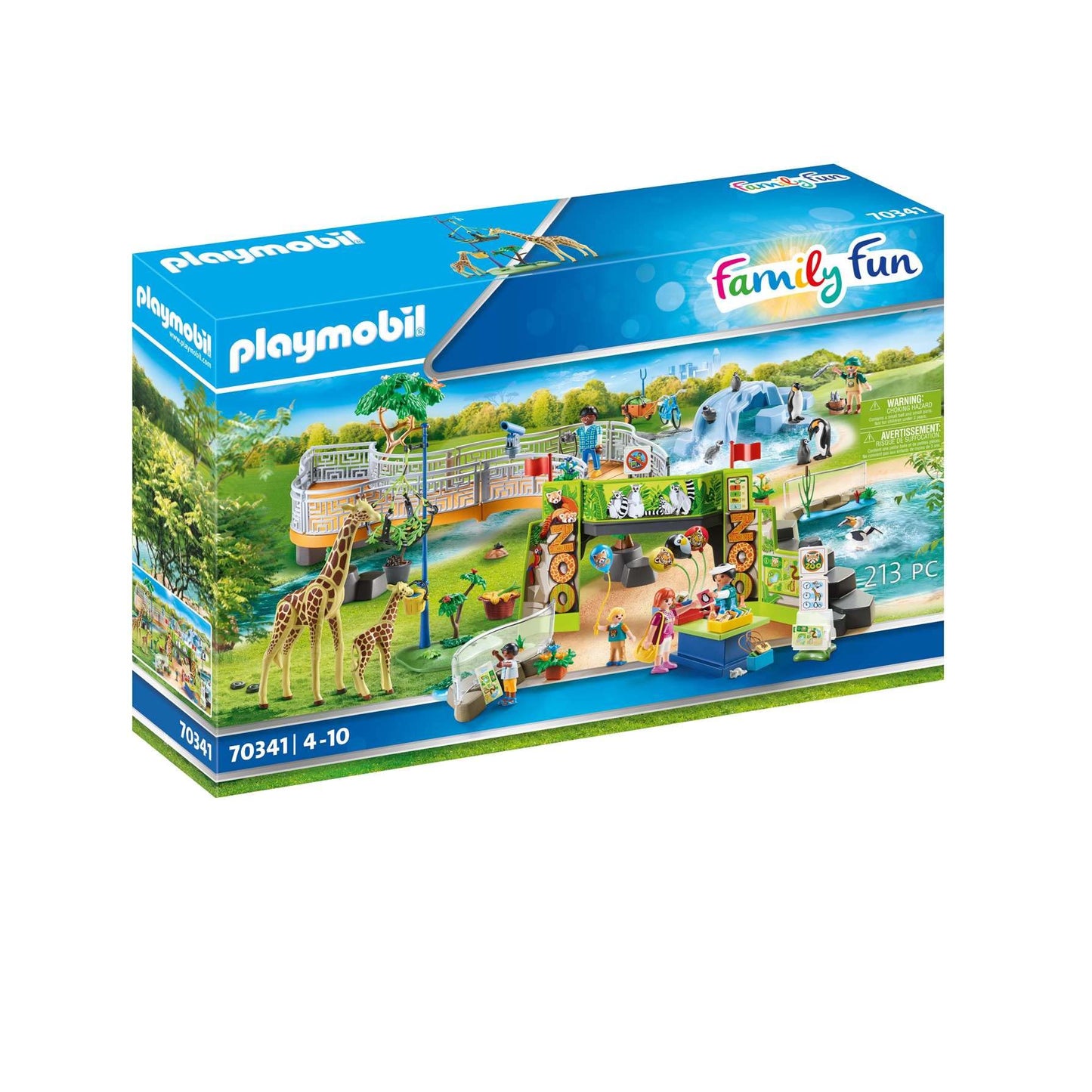 Playmobil Large City Zoo Playset, Multicoloured, Plastic, 58.5 x 12.5 x 38.5 cm, Model 70341
