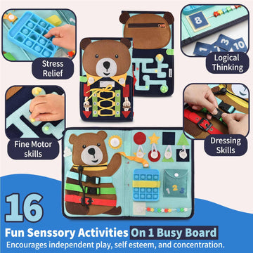 Putska Busy Book For Toddlers 2-3, Busy Board For 2 Year Old