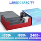 Uaono Card Storage Box For Trading Cards, Premium Card Deck Case Holds 1800+ Single Sleeved Cards For Mtg Yugioh Tcg, Strong Magnet Card Box Fits Magic Game Cards (Red)