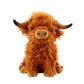 rivoeis Highland Cows Plush Toy, 10.5" Brown Cotton Stuffed Animal, Realistic Fluffy Decor for Kids and Babies