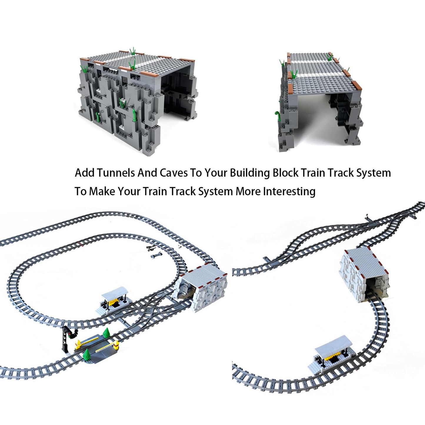 City Train Track Building Block Accessories, Train Track Accessories and Railway Track Expansion are Compatible with All Major B