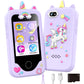 Kids Phone Toy Gift for Girls 3 4 5 6 7 8 Years Old, Toddler Smart Phone Dinosaur Learning Toys - Pretend Play Phones with Educa