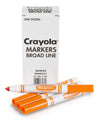 Crayola Broad Line Markers - Orange (12Ct), Markers For Kids, Bulk School Supplies For Teachers, Nontoxic, Marker Refill With Reusable Box