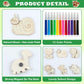 gisgfim Wooden Magnet Painting Craft Kit - 36Pcs Jungle Animal DIY Arts & Crafts for Kids Ages 4-12, 11.42 x 12.2 x 0.12