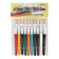 First Impressions Kids Flat Chubby Paint Brush Set Bristle Hair Brushes for Acrylics, Poster Paint, Tempera Durable Handles - [R