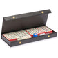 Yellow Mountain Imports Mini American Mahjong Travel Game Set With Nylon Case, Racks, Wind Indicator And Dice