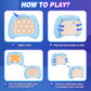 Upgraded Fast Push Game For Kids 6-12, Pop Sensory Fidget Toys For Kids 8-12 Exercises Reaction Birthday Gifts For Boys And Girls Ages 3-12 Years Old & Up(Blue)