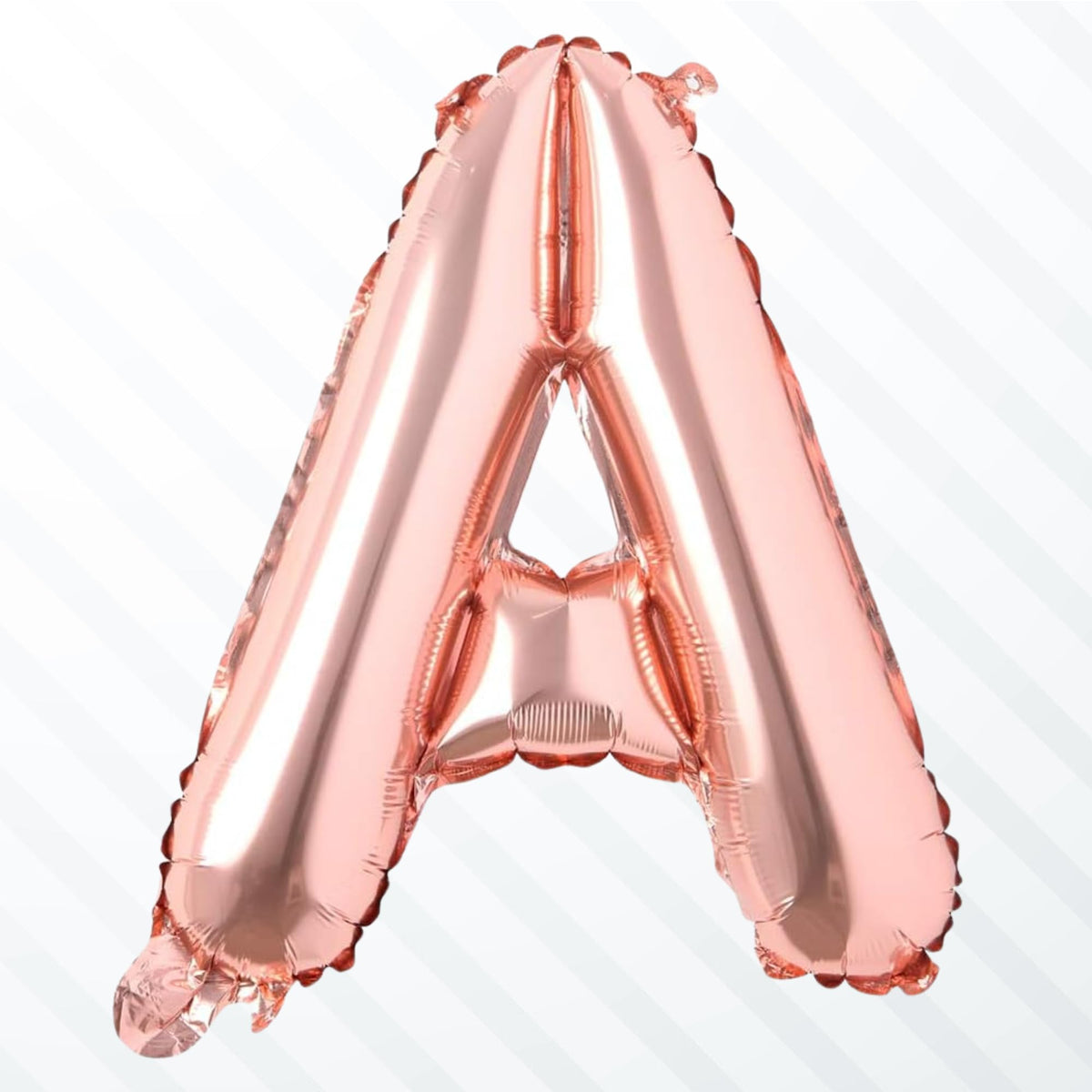 Flyloons Rose Gold A Alphabets Letter Foil Balloons Perfect for Birthday Decoration Items, Anniversary, Bachelorette, Wedding, F
