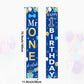 2 Pieces 1st Birthday Party Decorations Mr. Onederful Birthday Banner 1st Birthday Porch Sign Hanging Door Banner Welcome Porch