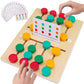 Augtoy Montessori Color Matching Learning Toys Sliding Puzzle For Kids 3 4 5 6 7 Years Old Preschool Logic Game Brain Teasers Boys Girls 2 Players Educational Wooden Toddler Travel Toys Gifts