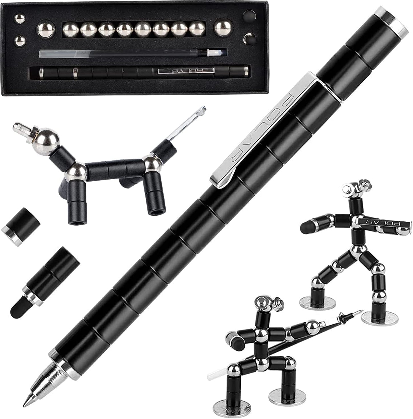 Fidget Pen,Magnetic Pen, Decompression Magnetic Fidget Toy Pen, Magnet Pen Fidget Toy Relieve Pressure Novel Toy Gifts For Kids Or Friends! (Black)