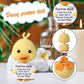 Boxob Mini Funny Positive Duck, 3.94'' Creative Wool Pocket Knitted Duck Toy Doll With Card Cute Crochet Tiny Positive Emotional