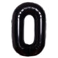 Flyloons 0 number Black Foil Balloon 16 inch Size Birthday Decoration Items Pack of 1 | 1st Year Balloons | Zero