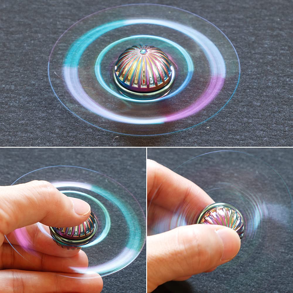 Golden Fidget Spinners Metal Toys For Adults Kids, Finger Hand Spinner Toy, Goodie Bag Fillers Party Favors Present, Cool Gadget Stress Relief Desk Toy Decoration, Holiday Stocking Stuffer (2 Pcs)