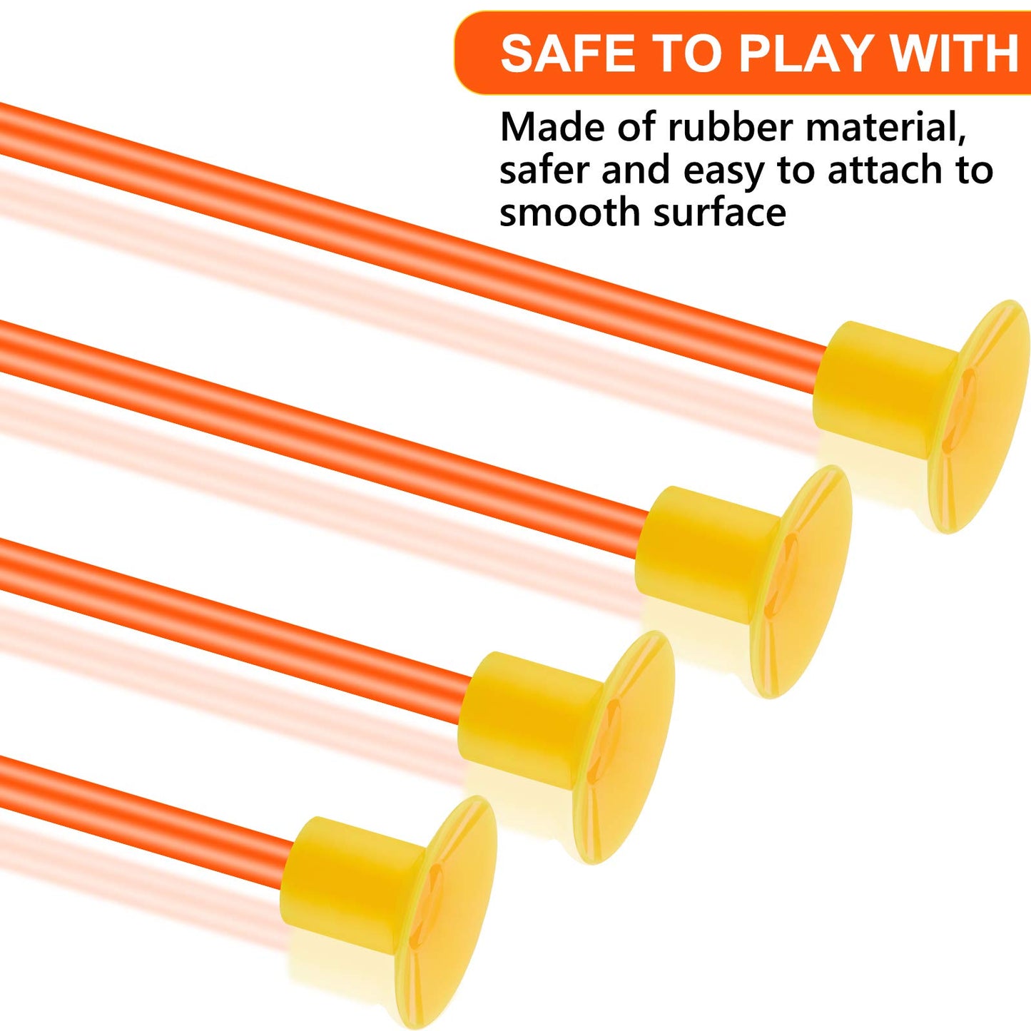 Skylety 10 Pieces Replacement Suction Cup Toy Replacement Rubber Tip for Toy (Orange)