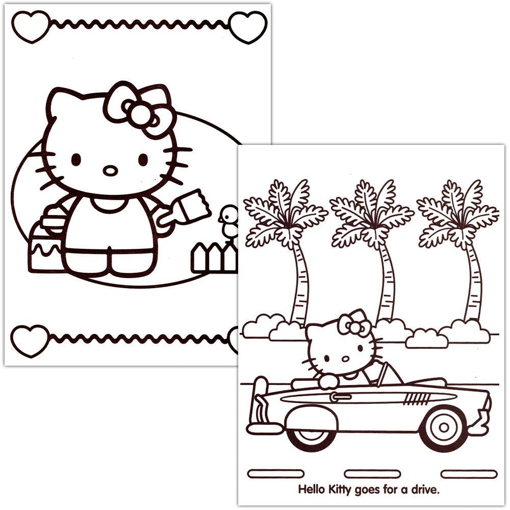 Hello Kitty Coloring & Activity Book Super Set ~ 5 Hello Kitty Coloring Books, Crayons, and over 50 Hello Kitty Stickers (Hello