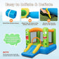 Bountech Inflatable Bounce House, Bouncy House For Kids Indoor Outdoor Party With Jumping Area, Including Oxford Carry Bag, Repair Kit, Small Castle Bounce House For Toddlers Gift